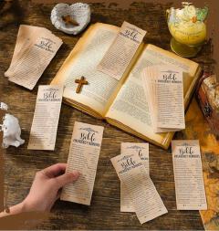 Kraft paper emergency scriptures bookmark
