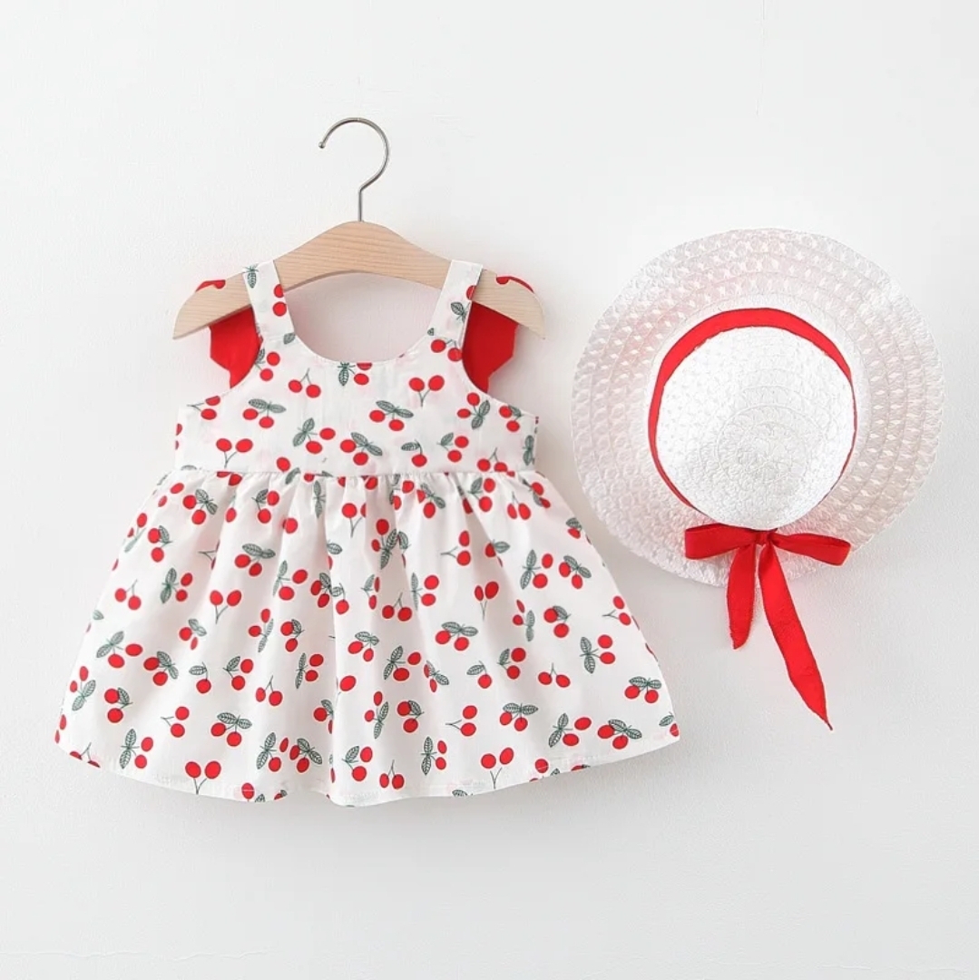 kids sun dresses with hat