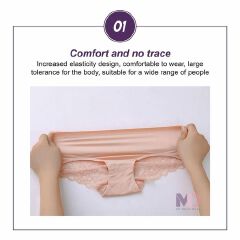 5Pcs Girl Soft Lace Panties Ice Silk Seamless Plus Size Underwear Woman Clothes Women Briefs Underpants