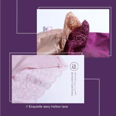 5Pcs Girl Soft Lace Panties Ice Silk Seamless Plus Size Underwear Woman Clothes Women Briefs Underpants