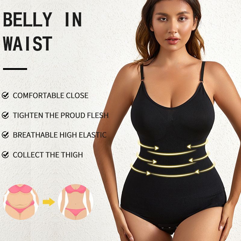 Women Bodysuit Big Size Tummy Control Shapewear Seamless Sculpting Body Shaper Tank Top Adjustable Strap Tops