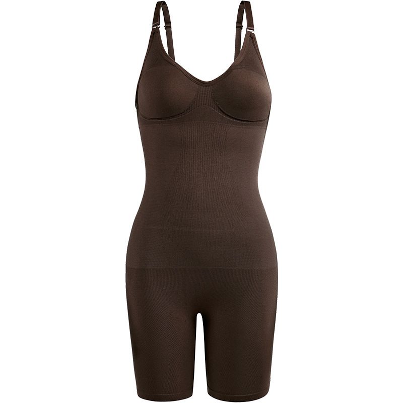 Women Shapewear Body Shaper Shorts Tummy Control Seemless Bodysuit Mid Thigh Butt Lifter Sleeveless Short Jumpsuits Rompers