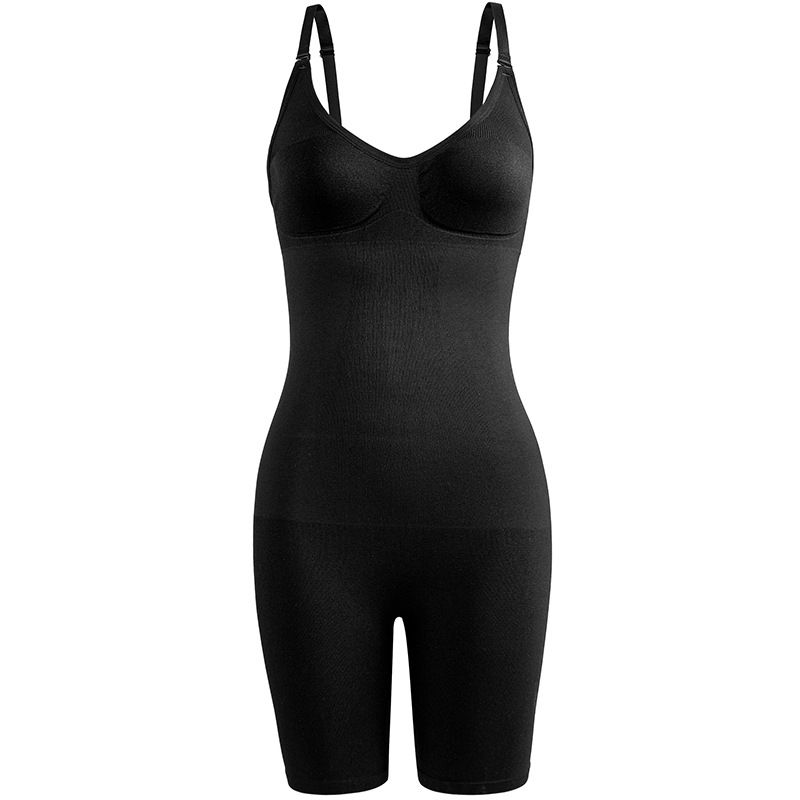 Women Shapewear Body Shaper Shorts Tummy Control Seemless Bodysuit Mid Thigh Butt Lifter Sleeveless Short Jumpsuits Rompers