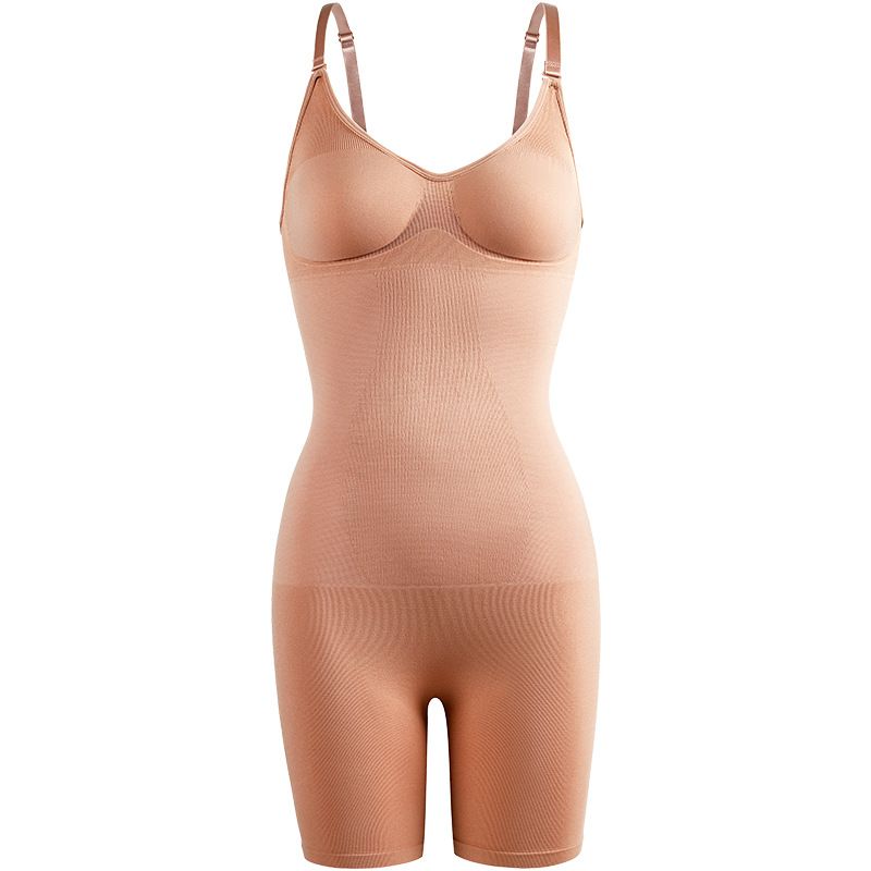 Women Shapewear Body Shaper Shorts Tummy Control Seemless Bodysuit Mid Thigh Butt Lifter Sleeveless Short Jumpsuits Rompers