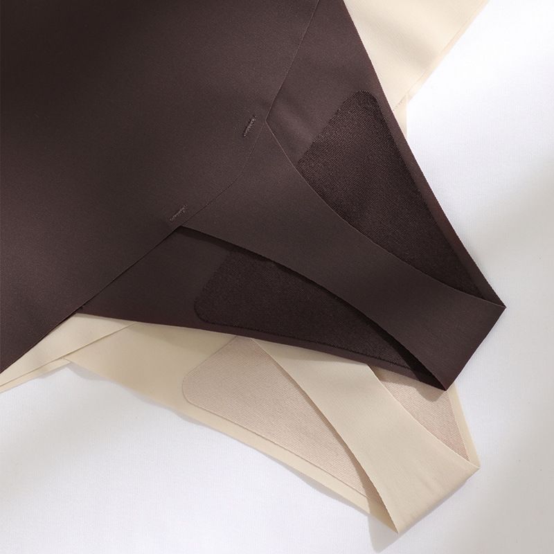 4 Pcs Women's Panties Laser Cut Ice Silk Panties V String Fitness Invisible Panties Interior High Waist Thong