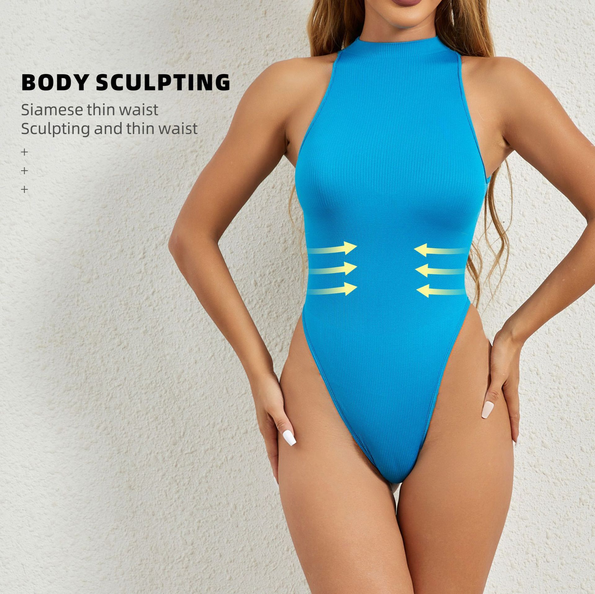 Womens Bodysuit Slimming Shapewear Sleeveless Round Neck Stretchy Soft Sleeveless Thong Body Suit Tank Top