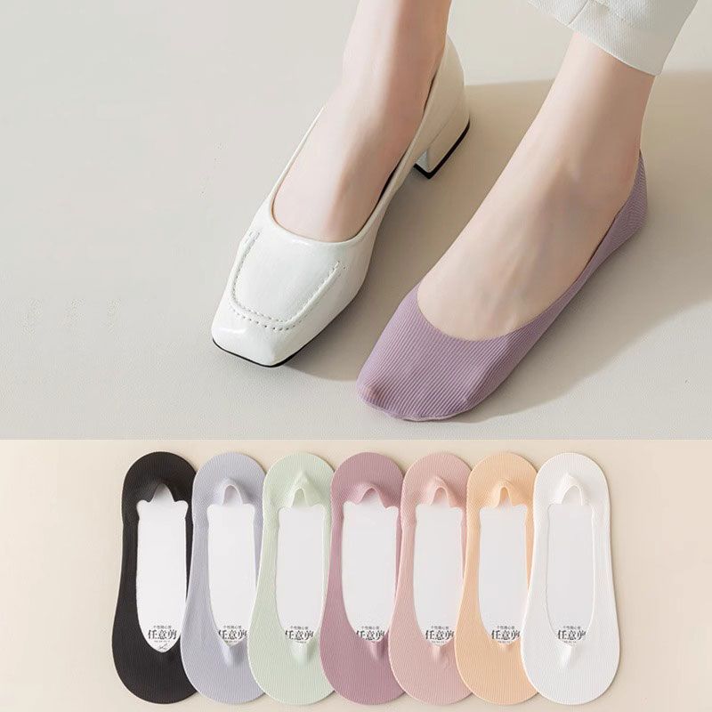 5 Pairs Women No Show Socks Ultra Low Cut Liner Socks Woman Clothes Ice Feeling socks Nonslip Liner Invisible Hidden Thin Socks