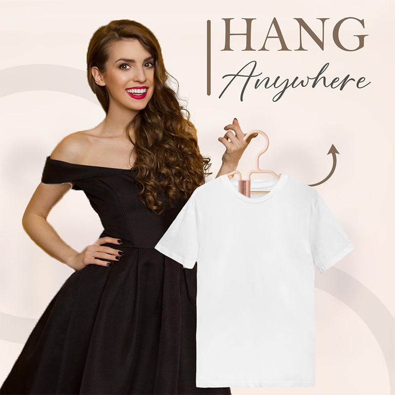3Pcs Portable Foldable Travel Hangers Plastic Foldable Hangers with Lightweight and Durable Plastic Hangers for Clothes
