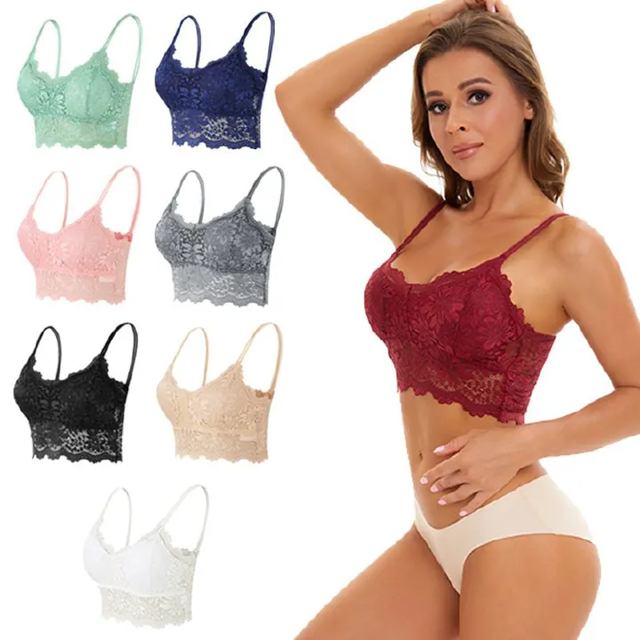 3 Pcs Womens Lace Camisole Bralette, Summer Slim Basic Cami Tank Tops for Ladies, Spaghetti Strap Lingerie Crop Top