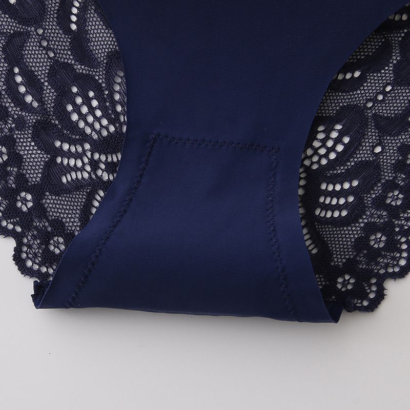 4 Pack Women Lace Panties Hollow Out Embroidery Underwear Solid Underpants Bow Panties Low Waist Lace Briefs