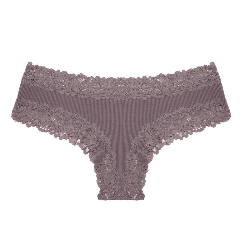 6 Pcs Womens Cotton Underwear Lace Hipster Panties Soft Breathable Cotton Brazilian Bikini Ladies