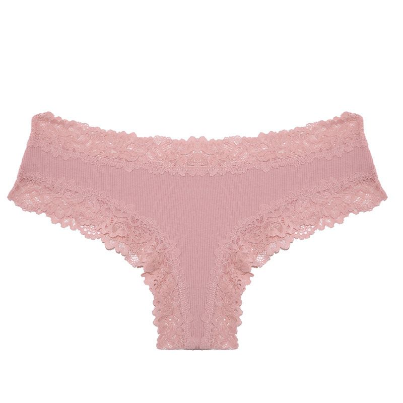 6 Pcs Womens Cotton Underwear Lace Hipster Panties Soft Breathable Cotton Brazilian Bikini Ladies
