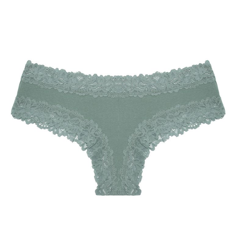 6 Pcs Womens Cotton Underwear Lace Hipster Panties Soft Breathable Cotton Brazilian Bikini Ladies