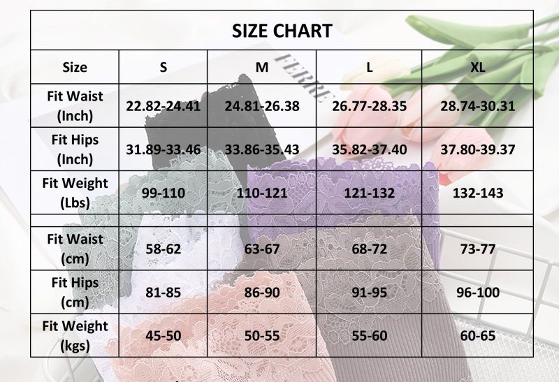 6 Pcs Womens Cotton Underwear Lace Hipster Panties Soft Breathable Cotton Brazilian Bikini Ladies