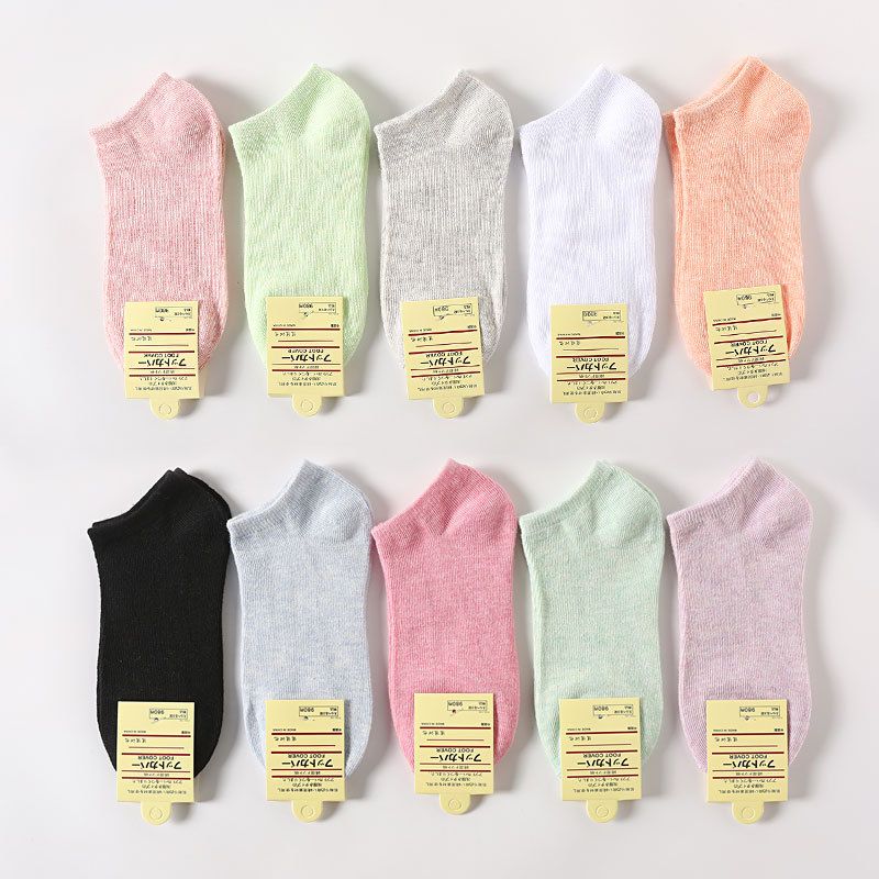 10 Pairs Ankle Socks For Womens Non Slip Cotton Socks No Show Socks Classic Low Cut Casual Socks