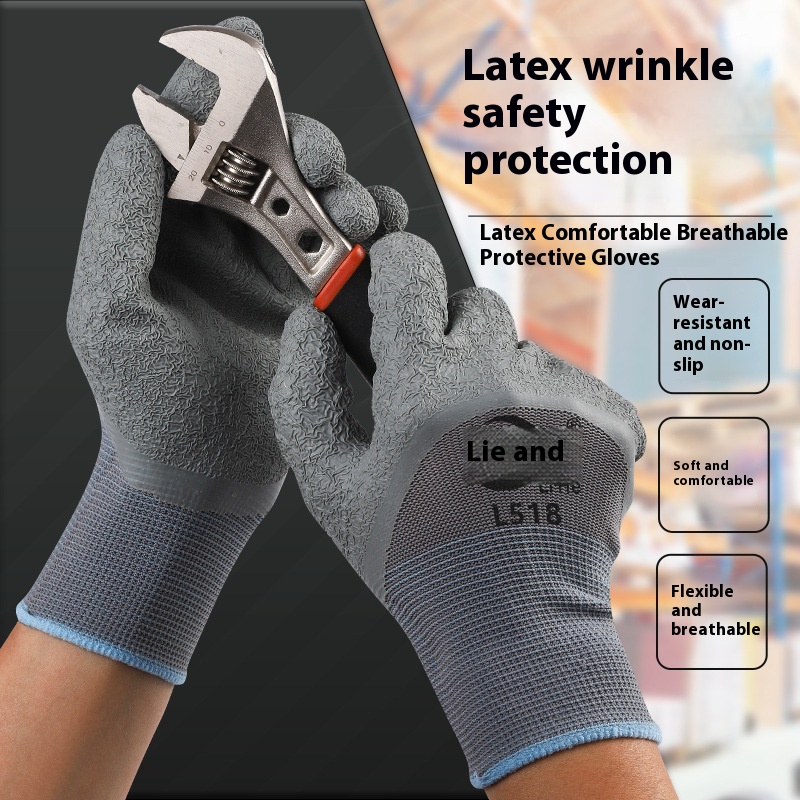 Multipurpose Construction Working Gloves Anti-slip Nitrile Wear-resistant thickened waterproof breathable non-slip durable rubber Gloves for tools
