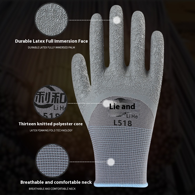 Multipurpose Construction Working Gloves Anti-slip Nitrile Wear-resistant thickened waterproof breathable non-slip durable rubber Gloves for tools