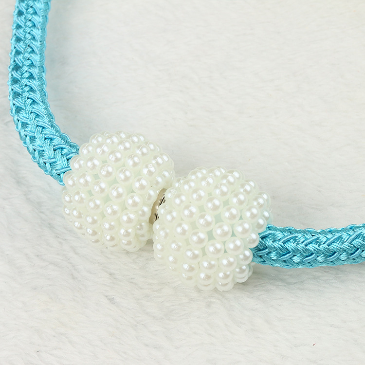 New Magnetic Curtain Tiebacks Clips - Window Tie Backs Holders Curtain Buckle Tether Curtain Home Decoration Pearl Magnetic Buckle for Office Decorative Rope Holdbacks Classic Tiebacks Design