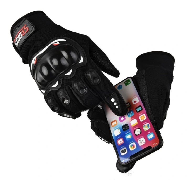 Men's Full-Finger Motorcycle Gloves, Touchscreen Compatible, Outdoor Off-Road Sports Riding Protective Anti-Fall Full-Finger  Men Tactical Gloves