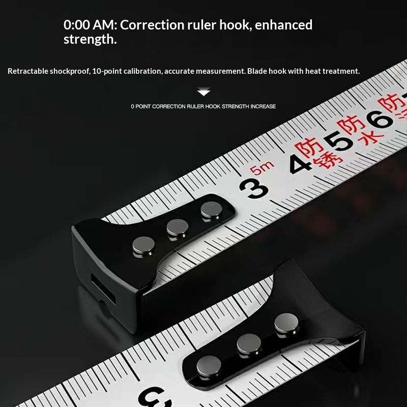 5M Steel Tape Self-Locking Fluorescent Steel Tape High Precision Laser Wear-resistant Measuring Tool Tylon Tali Tape