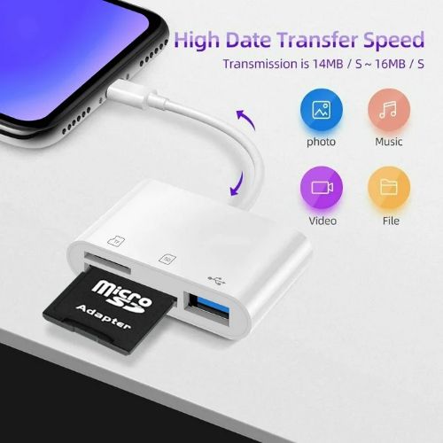 BYLD USB-C Card Reader, 3-in-1 Micro SD Memory Card Reader, Type C to SD Card Reader Adapter 2TB Capacity for MacBook Camera Android Windows Linux and Other Type C Device