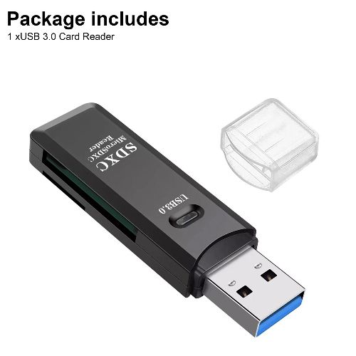 BYLD USB 3.0 Card Reader, TF Card/SD Memory Reader Adapter Supports SD/Micro SD/SDHC/SDXC/MMC, Mini Camera Flash Reader Compatible with Windows, Mac, Linux