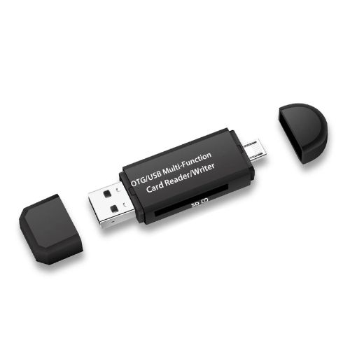 BYLD USB SD Card Reader, Micro USB 2.0 OTG Adapter Memory Card Reader for SD/Micro SD/TF/SDXC/SDHC/MMC/RS-MMC/Microsdhc/Microsdxc, Camera Flash Card Reader Support Windows, Linux, Mac OS, Android