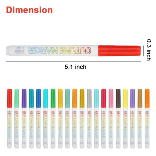 Paint Marker Pens, BYLD Acrylic Paint Markers Pens Set with 20 Colors Paint Markers for Rock Painting, Stone, Fabric, Wood, Canvas, Ceramic, DIY Crafts, Making Art Supplies