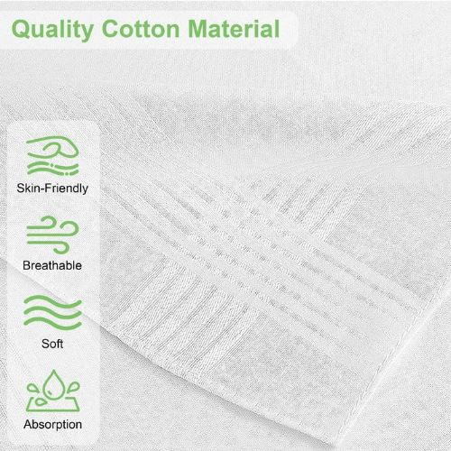 BYLD 24pcs Soft Cotton Handkerchiefs, Men's Classic Stripe Hankies, 15''x15'' (38x38cm) Pocket Square for Gentleman