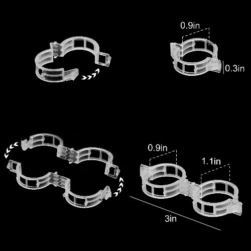 BYLD 200pcs Plant Tomato Clips, Plastic Trellis Clips, Garden Plant Support for Vine, Twine Greenhouse Tomato Veggie Garden Plant Clip, Grow Plants Upright and Make Healthier