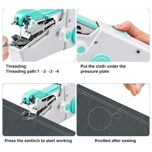 Mini Portable Handheld Sewing Machine, BYLD Quick Electric Stitch with 33pcs Sewing Kit, Needlework Electric Home Quick Repair Tool