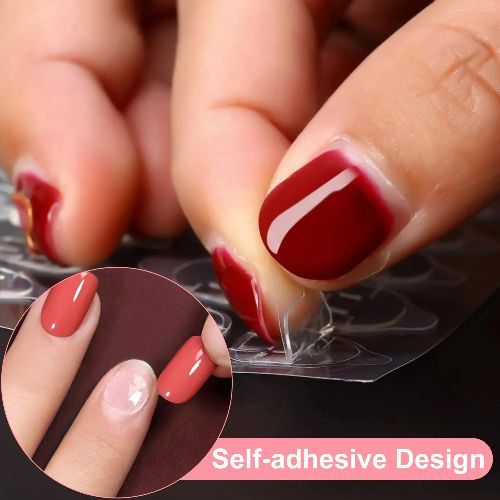 10 Sheets Double-side Nail Glue Sticker, BYLD 240pcs Transparent Nails Adhesive Tabs for False Nail Tips, Acrylic Manicure Gel DIY Makeup Tool, Waterproof and Breathable