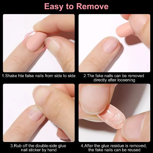 10 Sheets Double-side Nail Glue Sticker, BYLD 240pcs Transparent Nails Adhesive Tabs for False Nail Tips, Acrylic Manicure Gel DIY Makeup Tool, Waterproof and Breathable