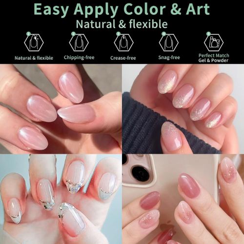 BYLD 600pcs Extra Short Almond Nail Tips, 12 Sizes Natural Gel Short Oval Nail Tips with Tip Primer Cover, Pre-shaped Full Matte Oval Gel Press On Nails Clear Soft Fake Nails for Daily Nail Art