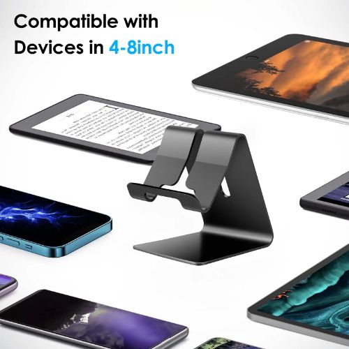 BYLD Universal Cell Phone Tablet Mount Holder,  Desktop Phone Holder Dock Fit foriPhone 13 12 Pro Max 11 Xs XR 8 Plus, iPad, Samsung Galaxy, Google Pixel, Android Phones