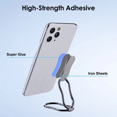 Phone Ring Holder Finger Kickstand, BYLD Foldable Ring Stand, 360° Rotation Ring Cell Phone Back Grip for Magnetic Car Mount Compatible with iPhone 13, Samsung Galaxy, Other Smartphones, Tablets