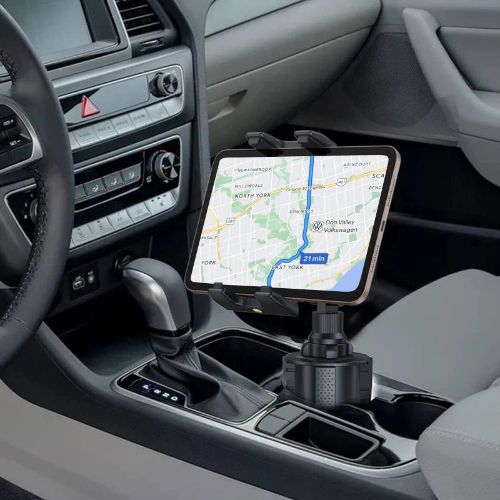 BYLD Car Cup Holder Mount for Phone Tablet, Rotatable Cell Phone Car Cup Cradles Fit for 4.7"-12.9" iPhone iPad Pro Air Mini, Samsung, Galaxy Tab