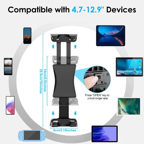 BYLD Car Cup Holder Mount for Phone Tablet, Rotatable Cell Phone Car Cup Cradles Fit for 4.7"-12.9" iPhone iPad Pro Air Mini, Samsung, Galaxy Tab