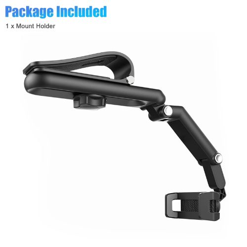 Car Phone Holder Mount, BYLD Sun Visor Phone Holder for Car, Universal Clip 360°Adjustable Cellphone Stand Rearview Mirror Cradle Compatible with Samsung, LG, Huawei Phone