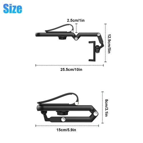 Car Phone Holder Mount, BYLD Sun Visor Phone Holder for Car, Universal Clip 360°Adjustable Cellphone Stand Rearview Mirror Cradle Compatible with Samsung, LG, Huawei Phone