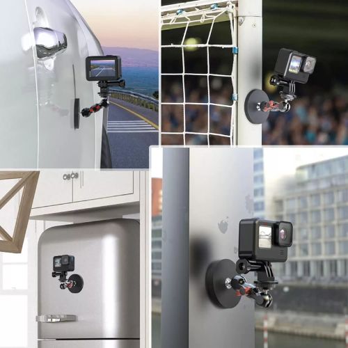 BYLD Magnetic Camera Mount for GoPro,Strong Magnetic Mount with 360° Rotation Ball Head Compatible with GoPro Hero 13 12 11 10 9 8 7 6 5 Black,DJI Osmo Action 5 Pro/4/3,AkASO and More