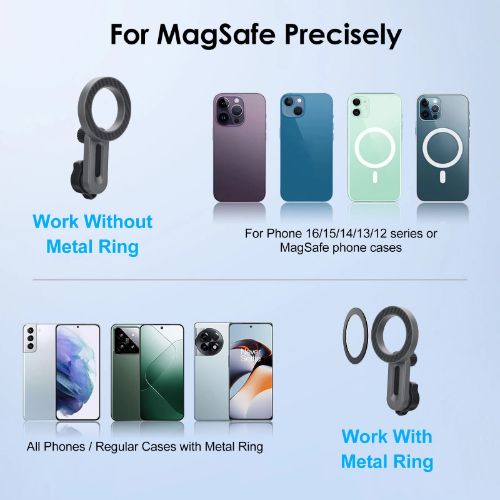 BYLD Magnetic Car Phone Mount for Tesla Model 3/Y/Cybertruck Screen, 360° Adjustable Cell Phone Holder for MagSafe iPhone 16 Pro Max 15 14 Android Phones