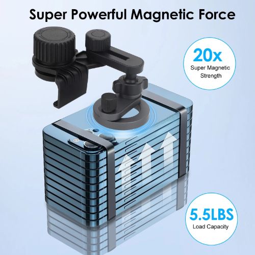 BYLD Magnetic Car Phone Mount for Tesla Model 3/Y/Cybertruck Screen, 360° Adjustable Cell Phone Holder for MagSafe iPhone 16 Pro Max 15 14 Android Phones