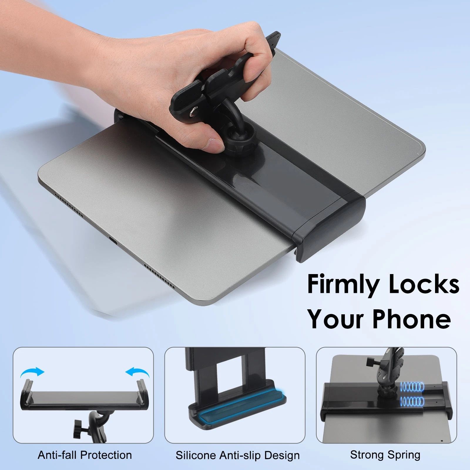 BYLD Car CD Slot Tablet Mount, 360° Rotation Universal Adjust Car CD Slot Tablet/Phone Mount Holder for 8-10" iPad/Galaxy Tab