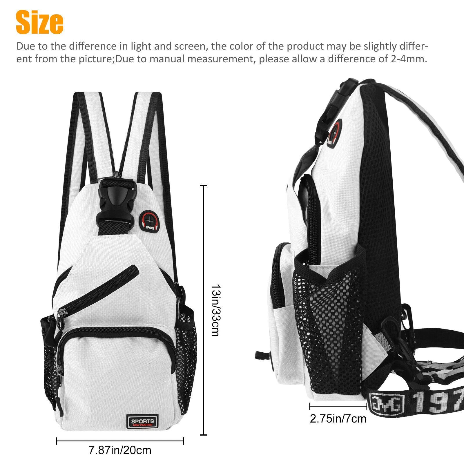 BYLD Men Women Waterproof Crossbody Bag Sling Shoulder Chest Pack Travel Sports Fitness Backpack, Large Capacity Functional Messenger Bag for Outdoor