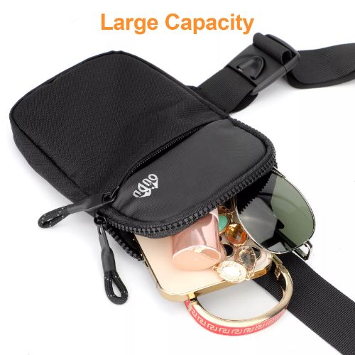 BYLD Men Women Sling Shoulder Bag Waterproof Crossbody Handbag Nylon Chest Pack Travel Sport Mini Phone Packet Purse Wallet Pouch with Adjustable Strip