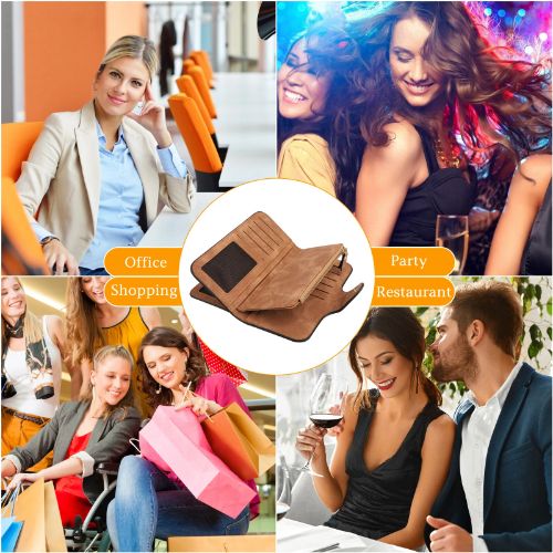 BYLD Women's Long Multi-Card Wallet Soft Leather Clutch Cash ID Credit Holder Bag Lady Purse Phone Handbag