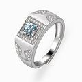 Korean Style Cross border Accessories Men's Full Diamond Fashion Ring, Large Open Mouth Men's Ring