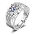Korean Style Cross border Accessories Men's Full Diamond Fashion Ring, Large Open Mouth Men's Ring