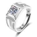 Korean Style Cross border Accessories Men's Full Diamond Fashion Ring, Large Open Mouth Men's Ring